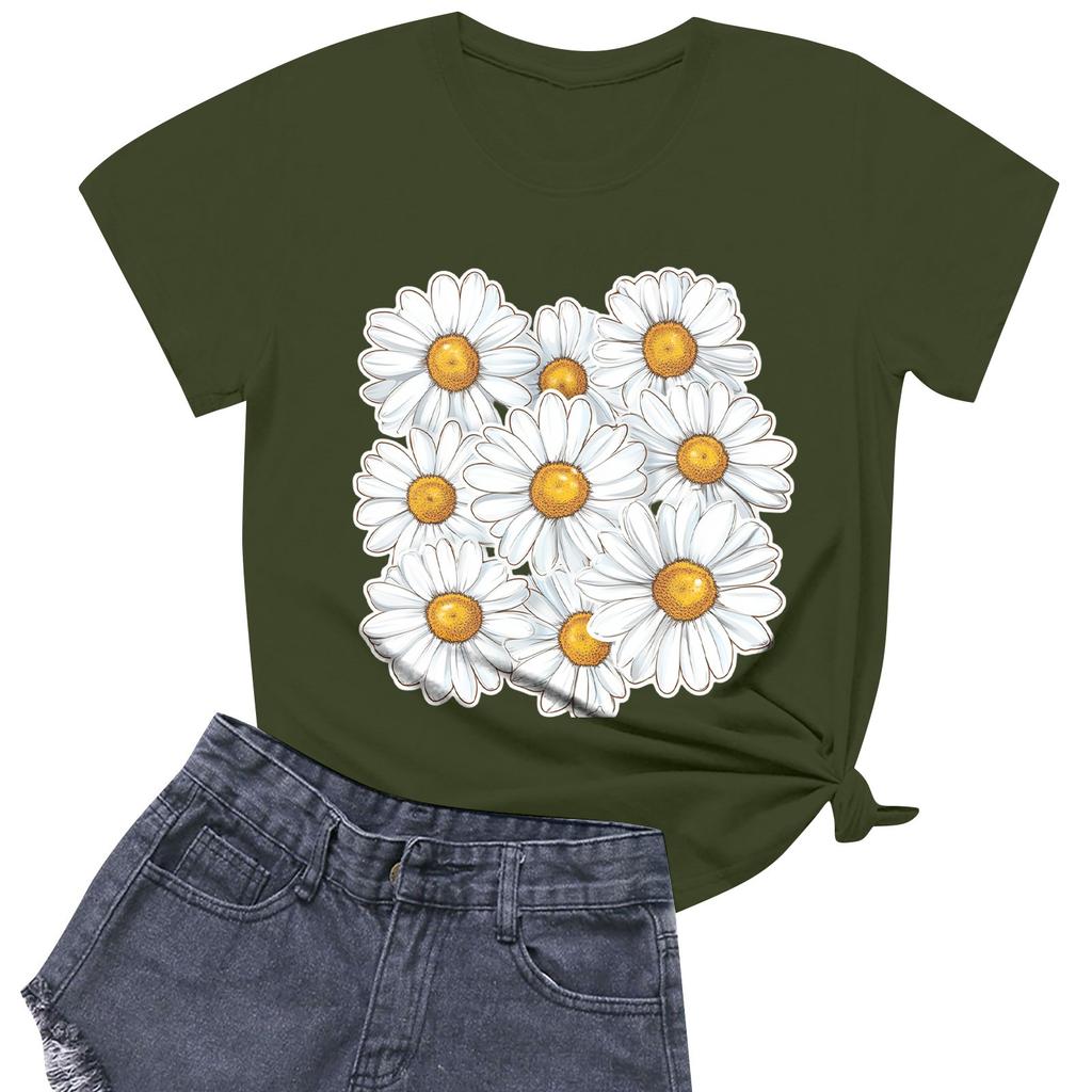 Dámská móda Ležérní Tištěné Krátký rukáv Kulatý výstřih Pulovry