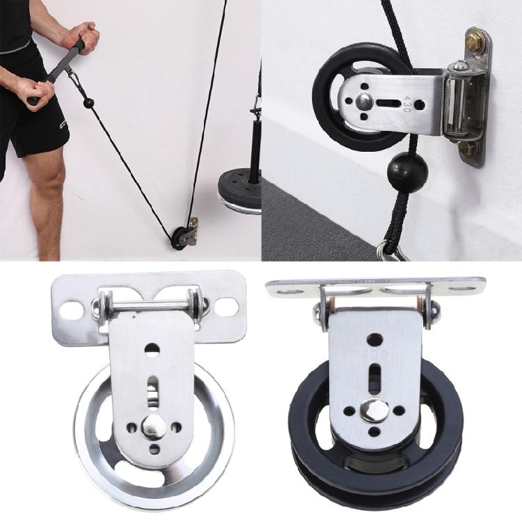 Gym Cable Pulley Wheel Wall Mounted Fixed Pulley Heavy Duty Swivels Mute Pulley