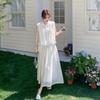 Casual temperament sleeveless vest skirt set women's summer new thin meat cover wear two-piece set