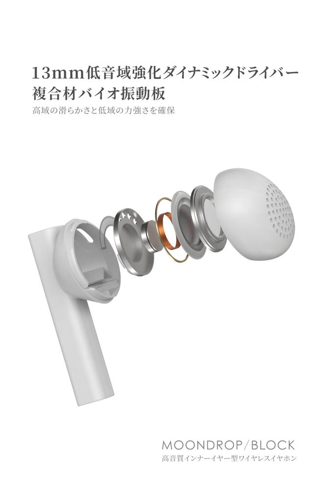 Moondrop Block Wireless Bluetooth Up to 21 Hours of 13mm Dynamic True Tuned by Low Latency Game Pink - Earphones, 5.4, In-Ear, Playback, Bass-Enhanced