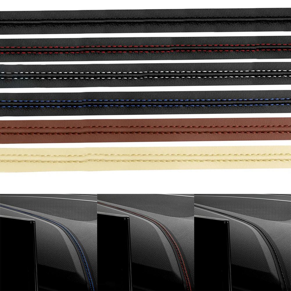 PU-Leder-Autodekorationslinie mit Klebeband auf der Rückseite, gewebtes Handwerk, ca. 2 Meter, für Armaturenbrett, für Türen und andere Orte, neu