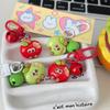 Smiling Bitten Apples Keyring With Delicate Bell Noise Vibrant Resin Key Holder For Backpacks Phone Charm