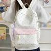 Student Schoolbag Large Capacity Multi-Function Backpack Dot Bow Print Women's Lightweight Backpack