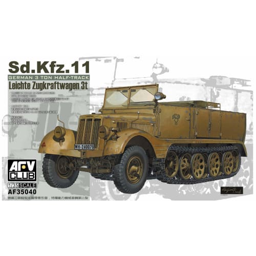 AFV Club 1/35 German Sd.Kfz.11 3t Half-Track Early Model Plastic Model FV35040