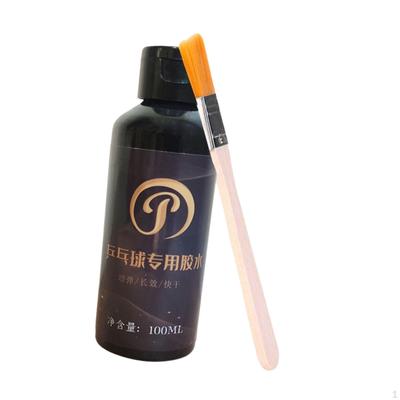 Table Tennis Rackets Glue 100ml Bottle Liquid with Small Brush for Paddle