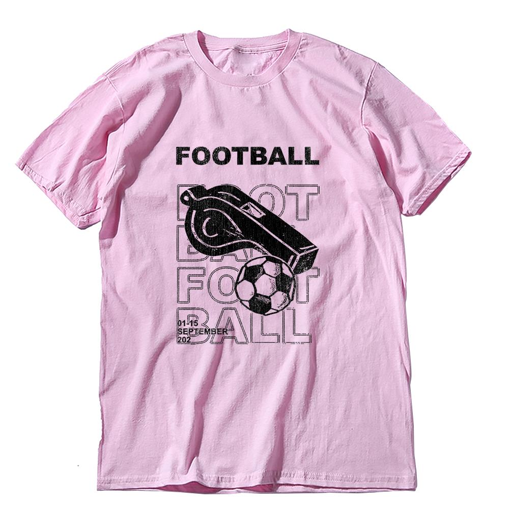Coolmind YC003 Superior Exclusive football whistle printed Cotton Unisex T-shirt Big size t shirt Crewneck Loose men tshirt tee