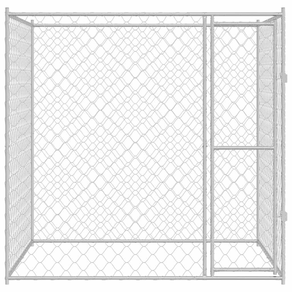vidaXL Cage pour chien Argenté 200 x 200 x 200 cm Acier galvanisé