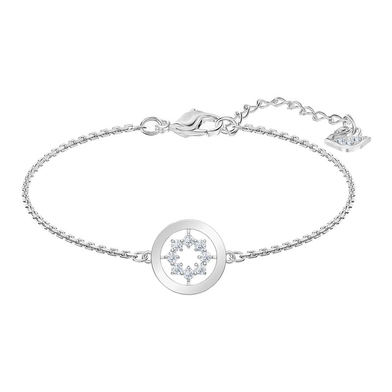 Swarovski Further Ring Flower Cluster Star Alloy Bracelet Women s 5499003 серебряный