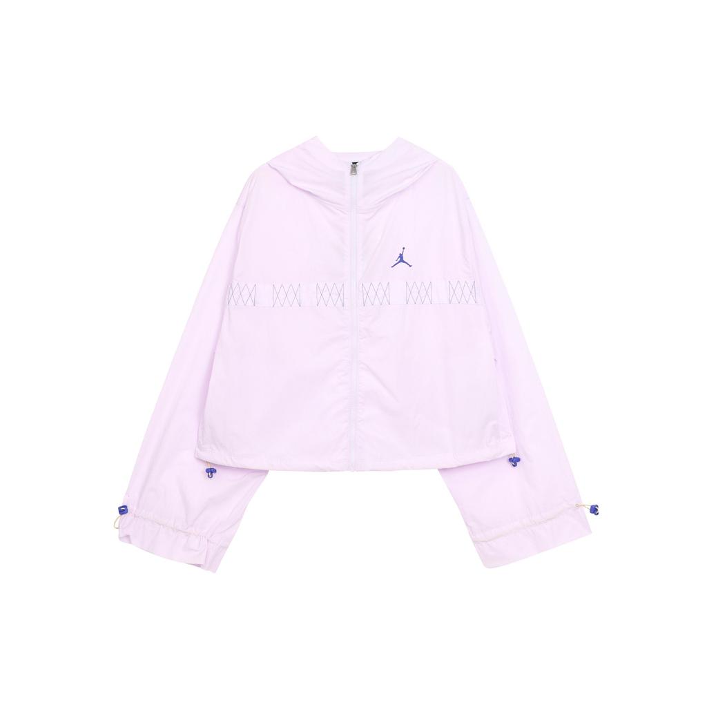 Jordan Solid Color Logo Zip-Up Lightweight Jacket Women Outerwear Light-Grape DX0457-509