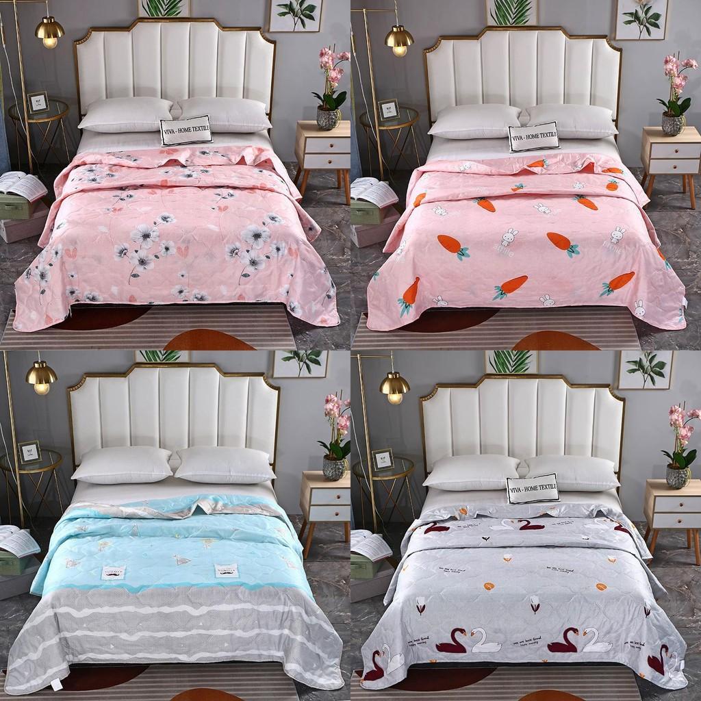 Radish Bear Rabbit Flower Printed Washed Cotton Summer Air Conditioning Quilt