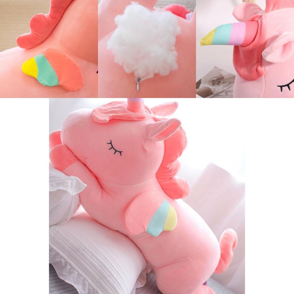 Cozy Unicorn Plush Toy Cushion With Soft Pp Cotton For Kids Girls Birthday Gift