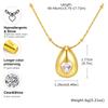 Elegant Heart-shaped Zircon Water Drop Necklace for Women,Stainless Steel Hammer Round Bead Chain Necklaces,Fashion Jewelry Gift