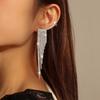 Simple Popular Earrings Tassel Design Shiny Rhinestone Comfortable To Wear Versatile Stylish Earrings