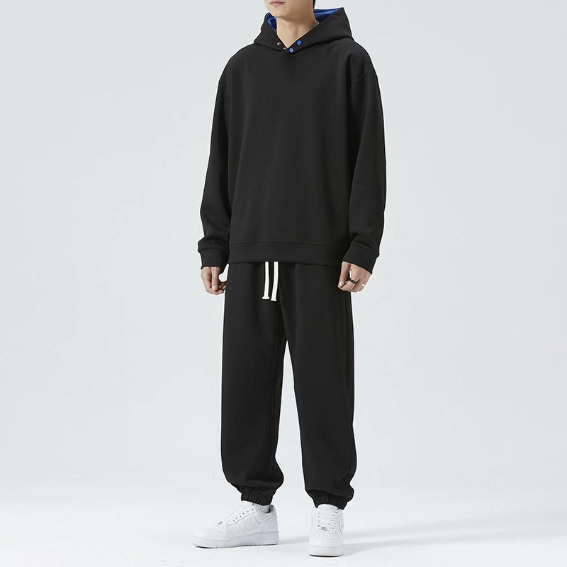 Autumn and Winter Sports Suits for Men and Women Couples Tide Brand Hooded Sweaters Loose Sweatpants Running Trousers Two-piece Men