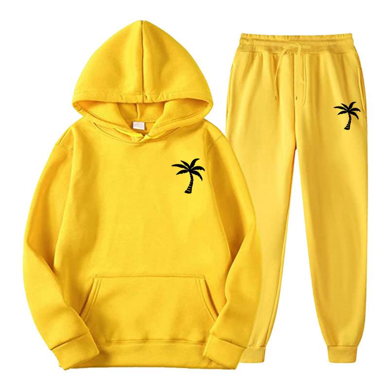 Unisex Sports Clothing New Fashion Popular Hooded Sweatshirt Adults Set