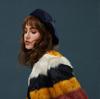 French Women's Wool Knit Striped Beret: Warm, Elastic, Brimless Winter Hat