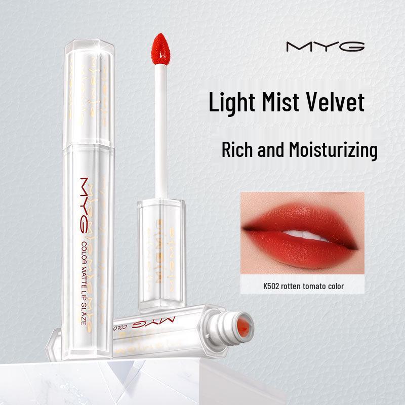 GMYG Velvet Matte Wasserdichter Lipgloss - Lang anhaltend, Nicht abfärbend, Dewy Mist Finish.