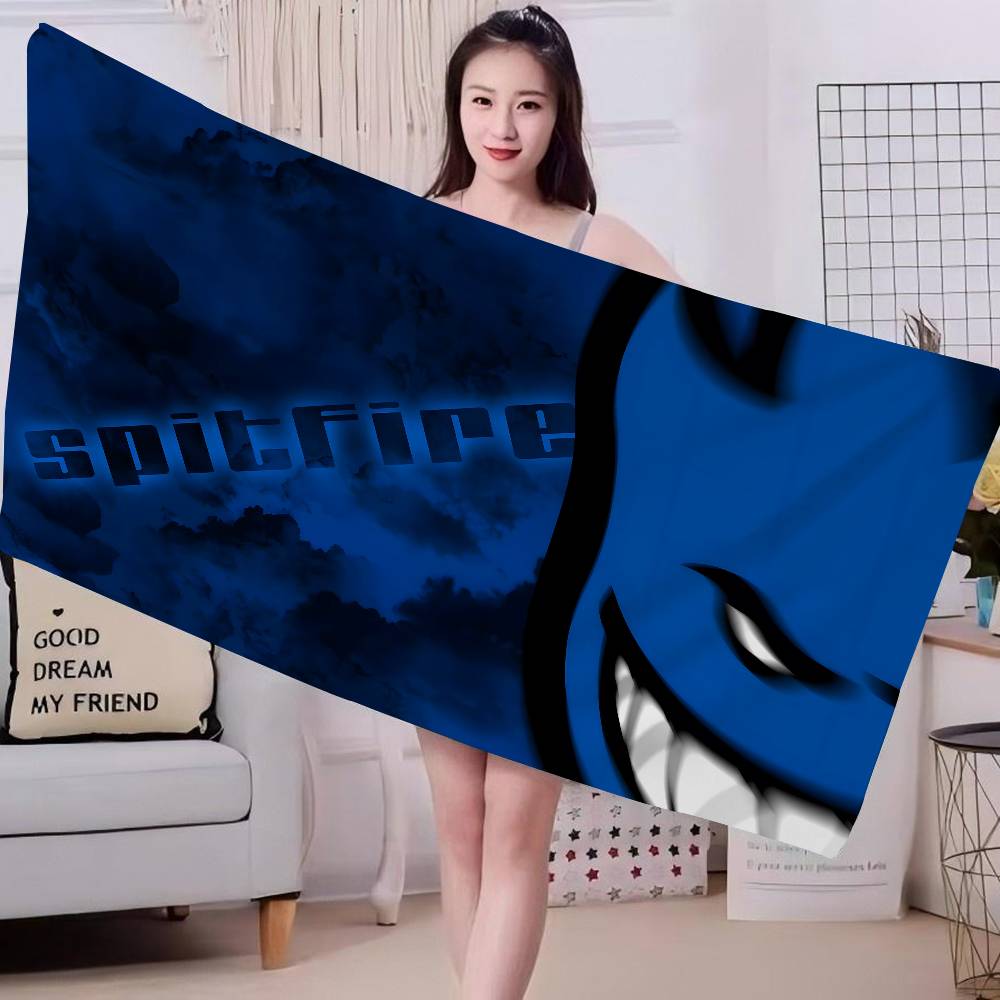 S-Spit F-Fires Logo Coperta in Microfibra Asciugatura Rapida Teli da Spiaggia Stampa Sovradimensionata Super Assorbente Coperta Asciugamano per Piscina