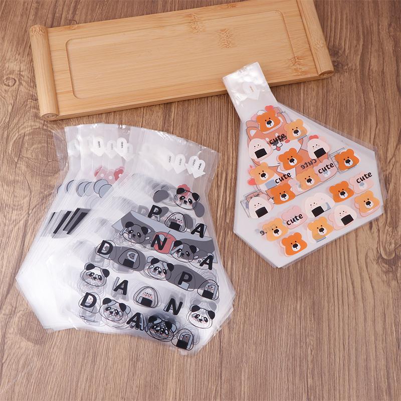50Pcs Cute Cartoon Triangle Rice Ball Packing Bag Seaweed Sushi Mould Bag Sushi Bento Accessories Seaweed Rice Ball Sushi Bag