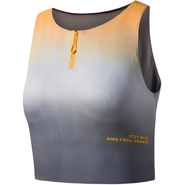 

Anta Champion Outdoor Series Gradient Letter Round Neck Breathable Versatile Sleeveless Vest Women tops Medium-Gray 162520113-2 M