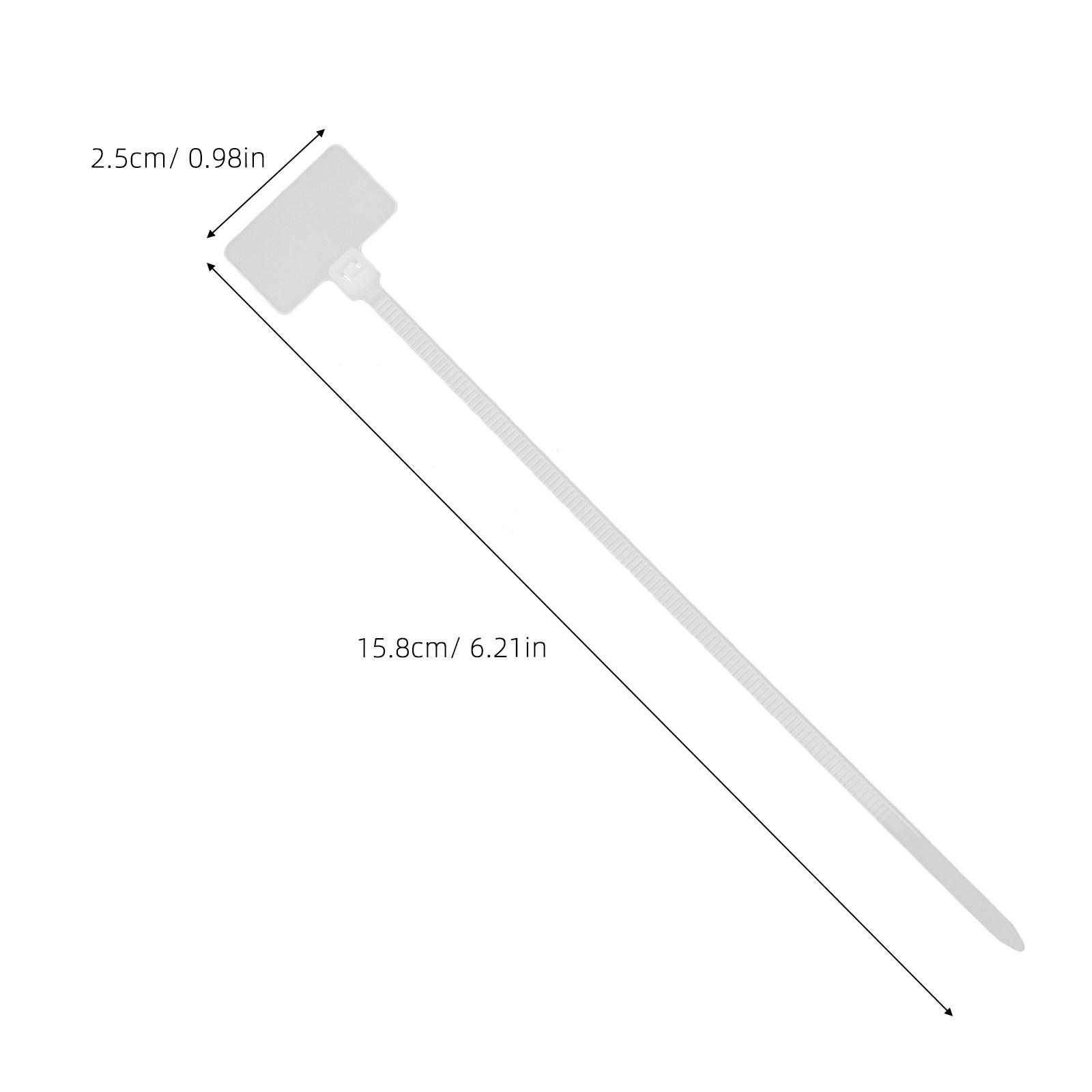 

250Pcs Nylon Cord Label Ties Writable Cable Marker Tags Zip Ties 25x150mm Wire Organizer Straps for Offices Cable Label Tags білий