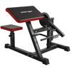 Curl Bench & Triceps Extension, 5 Seat Adjustments, 25 Angles, Steel & Faux Leather, Black