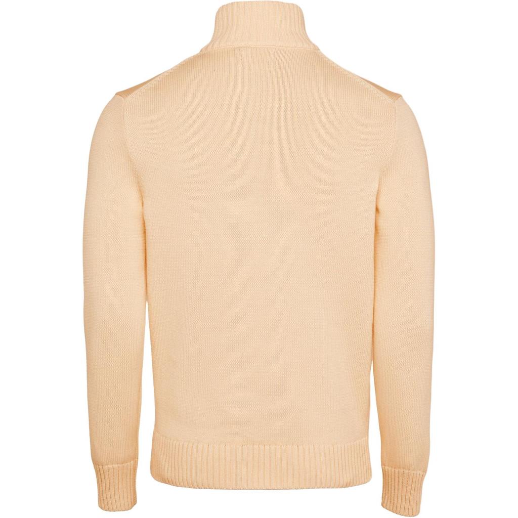 Polo Ralph Lauren Ribbed Collar Color Block Logo Embroidered Long Sleeve Knit Sweater Men Sweater 710859939-504