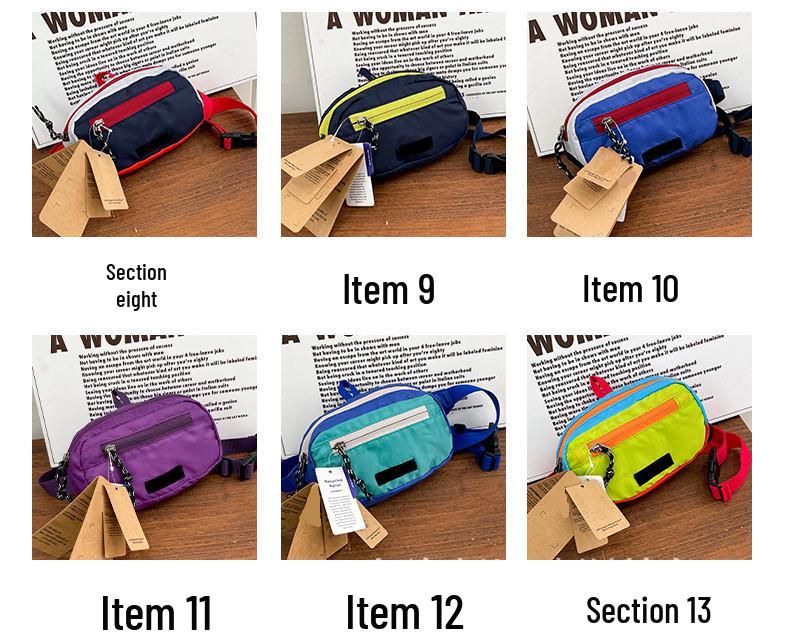 Trend Dopamin Colorblock Unisex Crossbody Sport Hüfttasche für Outdoor-Aktivitäten