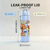 1PC Pumpkin Trick Treat Cartoon 750ml Color Plastic Sports Water Bottle Leakproof Flip Straw Lid Suitable for Sports Office Home Use