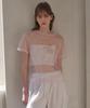 Margarine Fingers Rose Mesh T-Shirt (Light Pink)