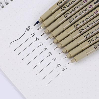 Pigma Micron Needle Pen Waterproof Drawing Sketch Hook Line 005 01 02 03 04 05 08 Пензлик Pen