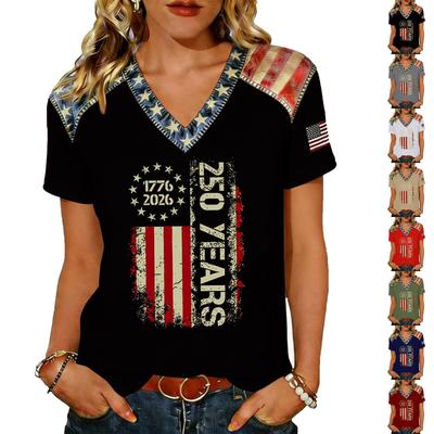 Women Casual V Neck Short Sleeve Pullover T Shirt Lightweight Soft Fabric Relaxed Fit Summer Top