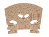 Teller Violin Bridge Easy Setting Piece with File Genuine Product Three Star Pre-cut (4/4, Grade/U Inlay)