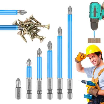 6Pcs Strong Magnetic Anti-Slip Drill Bit Set 60HRC High Hardness Universal Electric Precision Screwdriver Drill Bits
