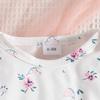 Floral Long Sleeve Bodysuit & Animal Corduroy Overalls Set for Baby Girls