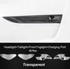 For Tesla Model 3 Y Taillight Foglight Charging Port Car Styling TPU Film Blackened Tint Film Full Set Headlight