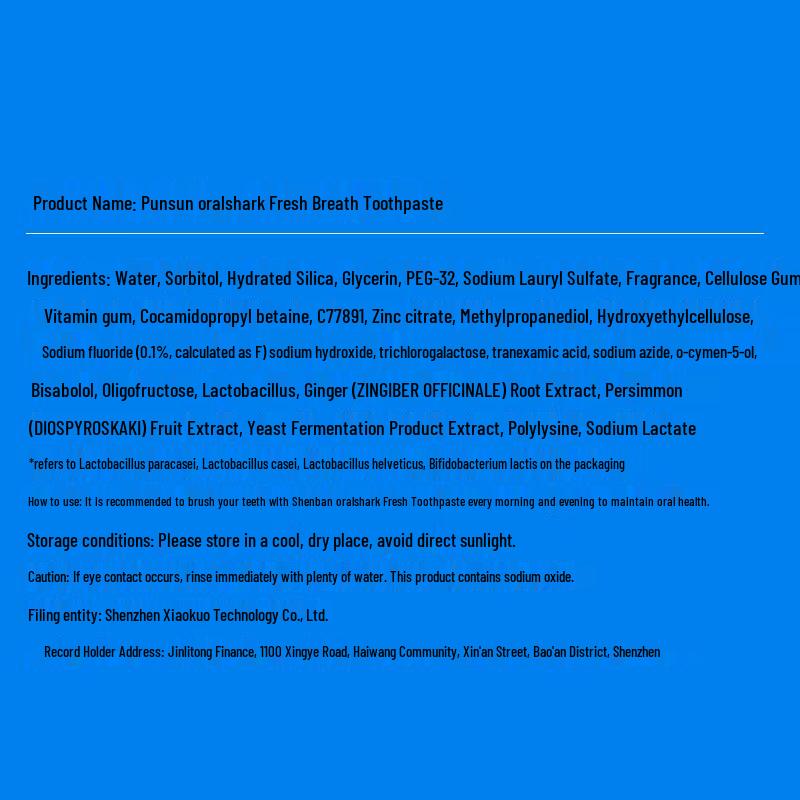 Refreshing Probiotic Toothpaste