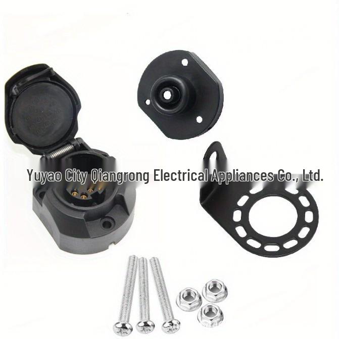 

13-Pin European Trailer Connector Socket, 12V Car Accessory QR1308 Set чёрный