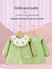 Waterproof Corduroy Smock Bib for Girls - Autumn/Winter Stylish Reversible Design