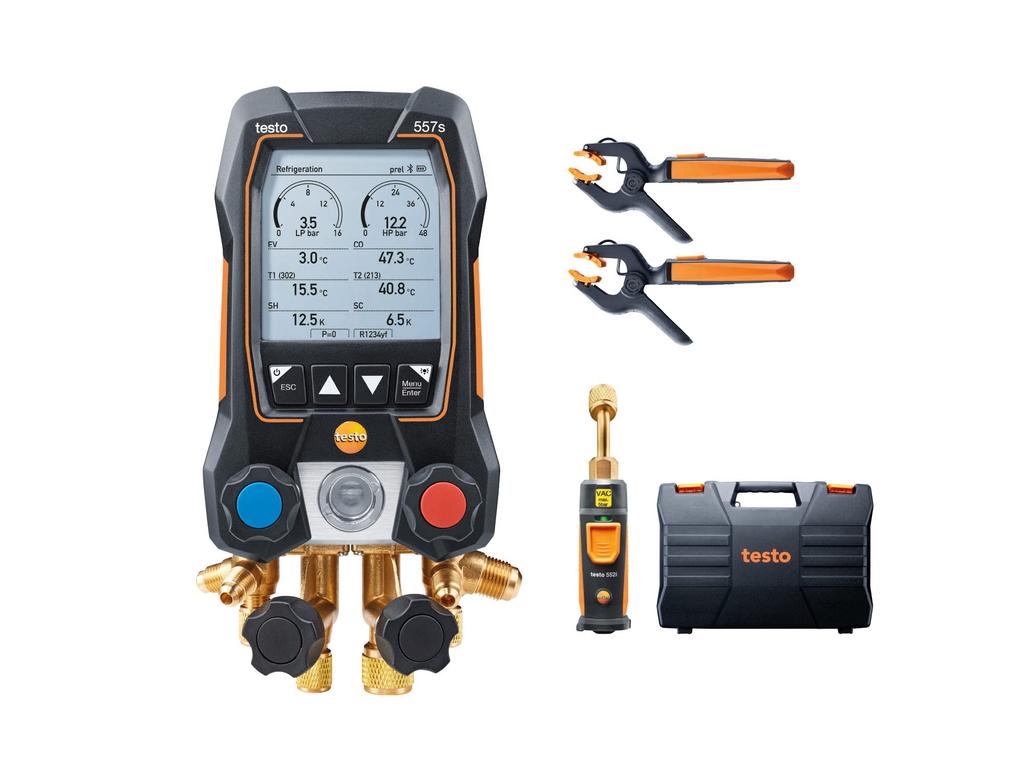 Testo Digital Manifold Testo 557s Set Black
