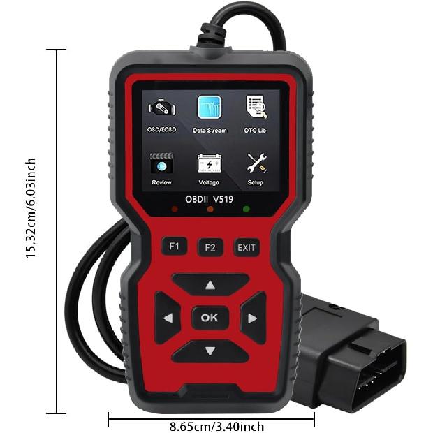 2025 New OBD2 Scanner Diagnostic Tool - Check Engine Light Code Reader With Reset, Battery Voltage Tester, Modes 6 & 8, Suitable For All OBD II