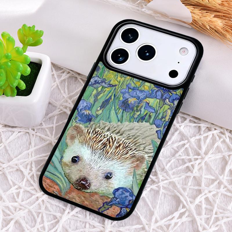 Чехол для телефона Ёжик для iPhone 17 Air 16 15 11 12 14 13 Pro Max Ударопрочный чехол