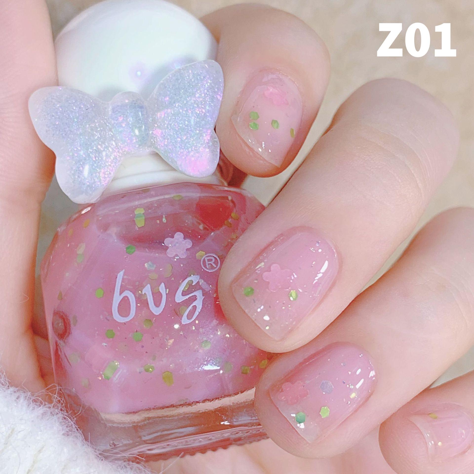 

Лак для ногтей с маленьким бриллиантом, без запекания, долговечный лак для ногтей на водной основе, можно снять Z01