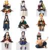 Anime Demon Slayer Action Figures Tanjirou Tomioka GiyuuZenitsu  Kochou Nezuko Anime Figure Collect Kid Doll Toys for Children