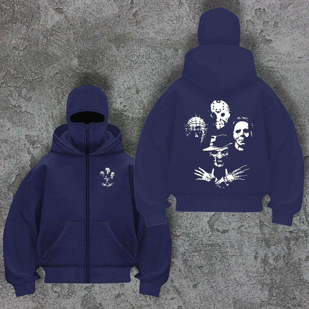 Trendy Brand Velvet Double Hat Unique Design Hooded Sweatshirt for Autumn and Winter, New Unisex Loose Y2K Sweatshirt