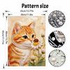 Frameless Pearl Painting Kit Cute Cat Pattern DIY 3D Bead Art Canvas Relaxing Handmade Craft for Adults Home Decor