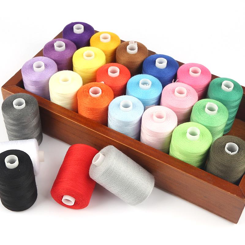 Polyester Sewing Thread - 1000 Yards for Garments & Crafts, Assorted Colors, Small Spool