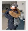 Women's 2025 Winter Thickened American Style Fur Collar Workwear Parka Jacket