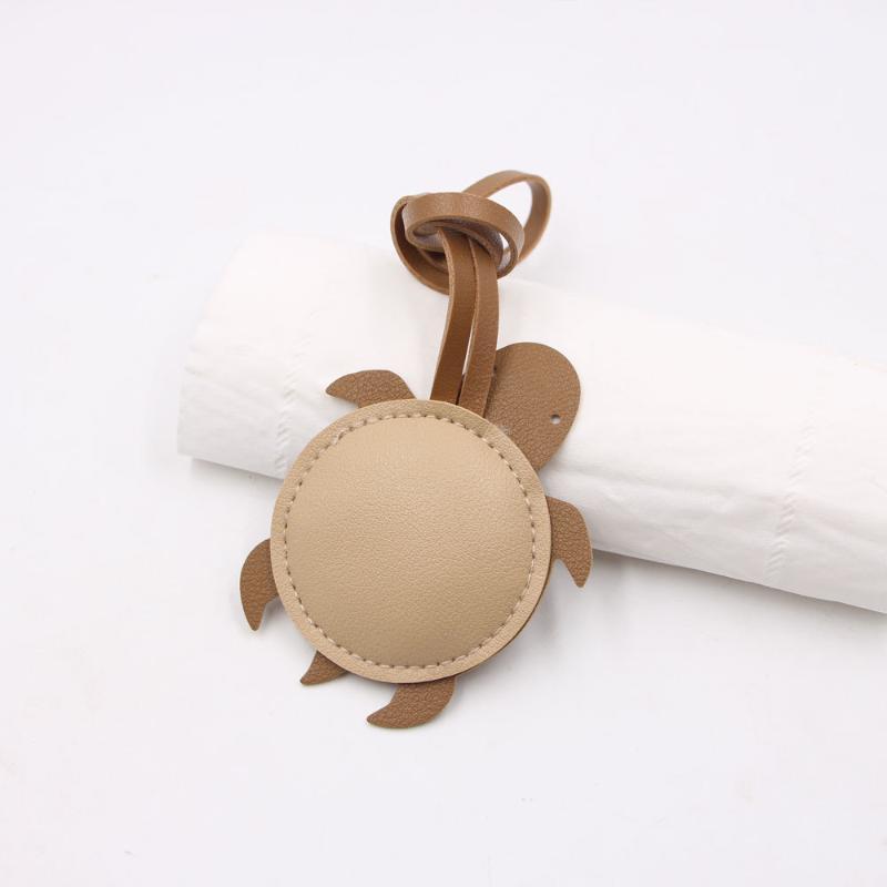 Handmade Faux Leather Cute Turtle Shaped Women'S Keychain Pendant Luggage Travel Pendant Bag Pendant