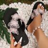 Fashion 2024Summer Fashion Women's Beach Flip Flops Non-Slip Thick Soled Butterfly Outdoor Soft Slippers Women's Simple Slippers Sandals